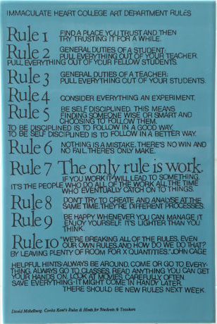 "Art Department Rules" Tile - Aqua